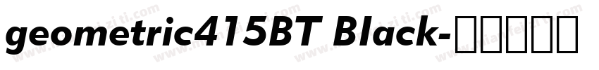 geometric415BT BIack字体转换